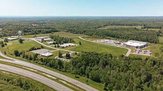 Aerial photo of the Oswego County Industrial Park, Schroeppel, NY